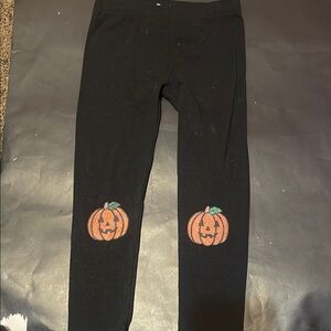 Kids Black Halloween Leggings